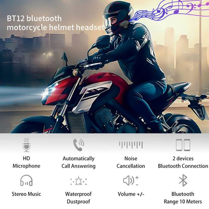 RideSync Wireless Motorcycle Helmet Headset for Safe Communication and Riding