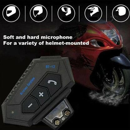 RideSync Wireless Motorcycle Helmet Headset for Safe Communication and Riding
