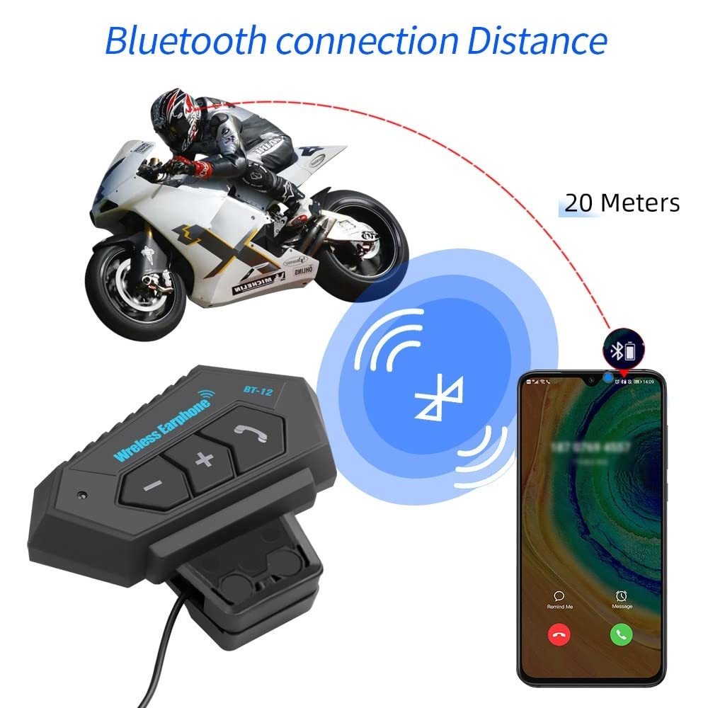 RideSync Wireless Motorcycle Helmet Headset for Safe Communication and Riding