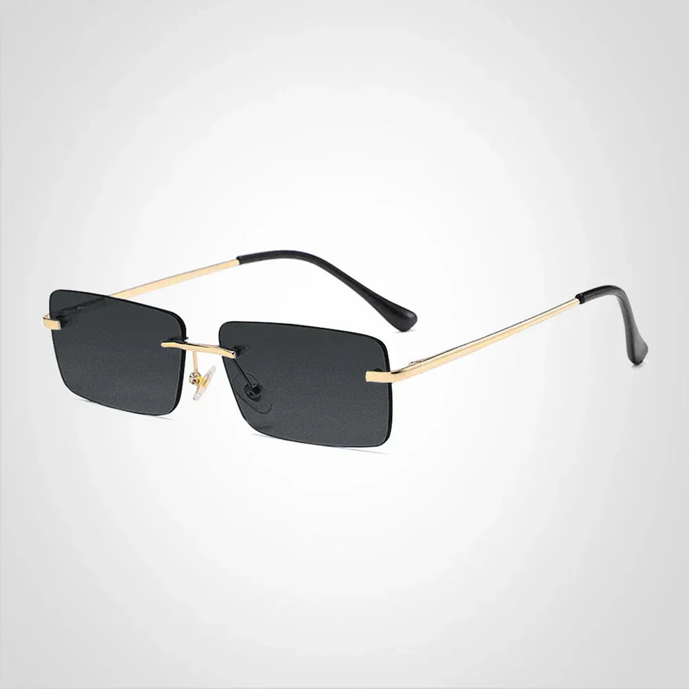 Rimless Rectangular Sunglasses Lightweight UV Protection Fashion Sunglasses