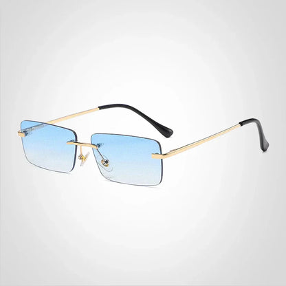 Rimless Rectangular Sunglasses Lightweight UV Protection Fashion Sunglasses