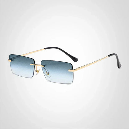 Rimless Rectangular Sunglasses Lightweight UV Protection Fashion Sunglasses
