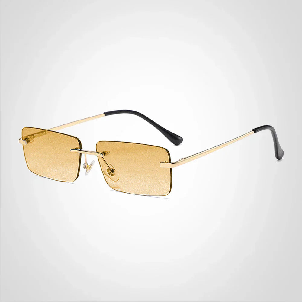 Rimless Rectangular Sunglasses Lightweight UV Protection Fashion Sunglasses