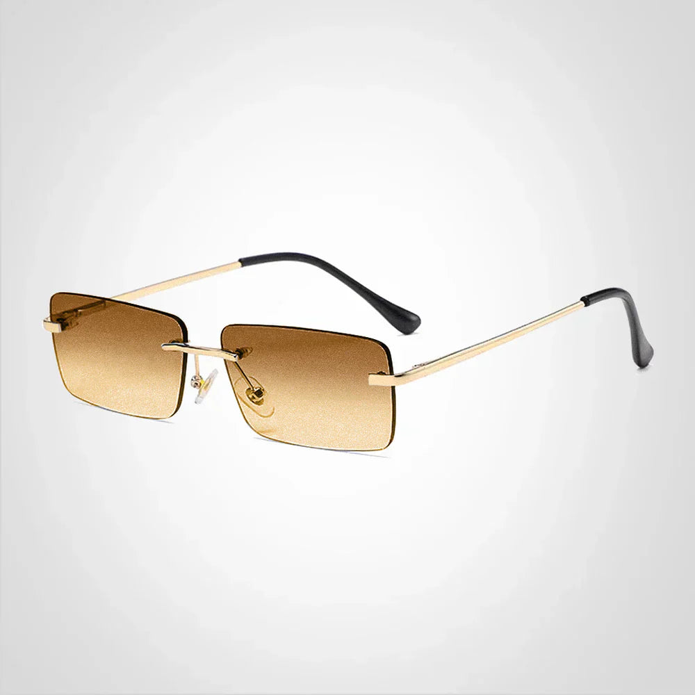 Rimless Rectangular Sunglasses Lightweight UV Protection Fashion Sunglasses