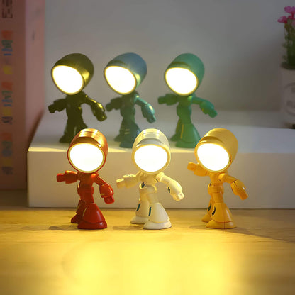 Robot Table Lamp With Soft Light For Kids Bedroom Desk And Nightstand