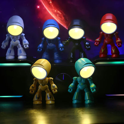 Robot Table Lamp With Soft Light For Kids Bedroom Desk And Nightstand