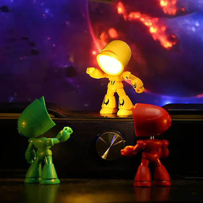 Robot Table Lamp With Soft Light For Kids Bedroom Desk And Nightstand