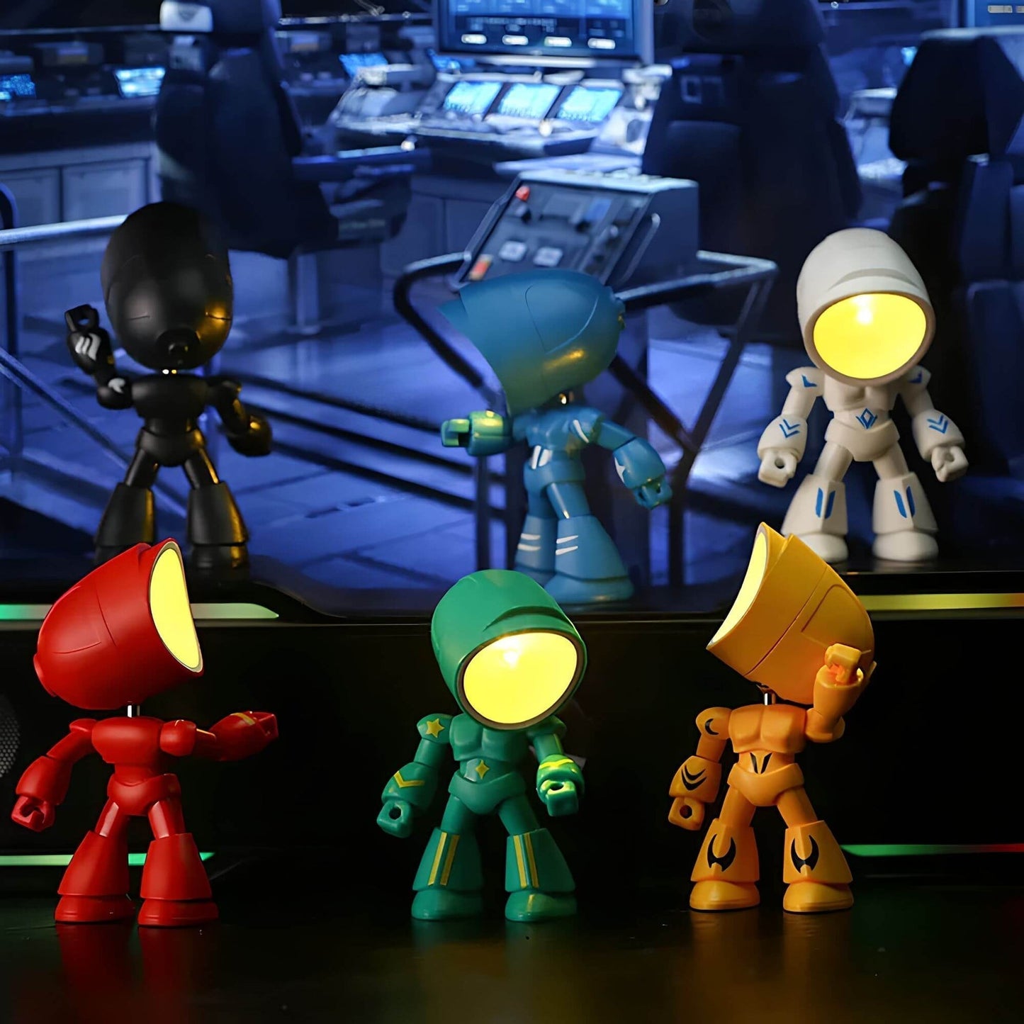 Robot Table Lamp With Soft Light For Kids Bedroom Desk And Nightstand