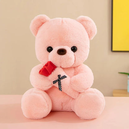 Rose Teddy Bear Handmade Floral Plush Gift Romantic Decorative Keepsake