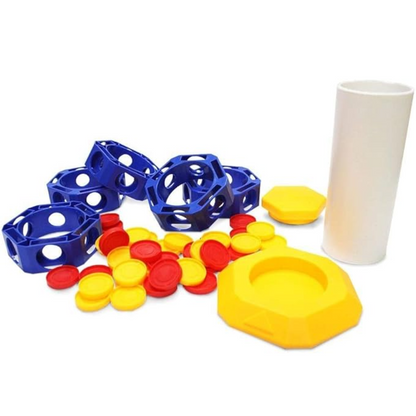 Rotating Connect Strategy Board Game with Interactive Spinning Board for Family Game Night
