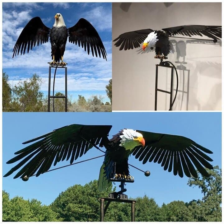 Rotating Garden Wind Spinner Metal Outdoor Decorative Lawn Sculpture
