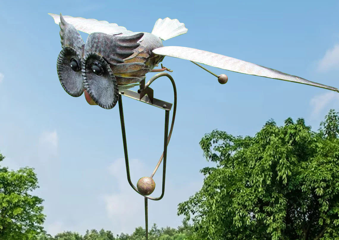 Rotating Garden Wind Spinner Metal Outdoor Decorative Lawn Sculpture