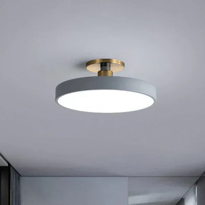 Rund LED-loftslampe, moderne planmonteret design til soveværelse og stue