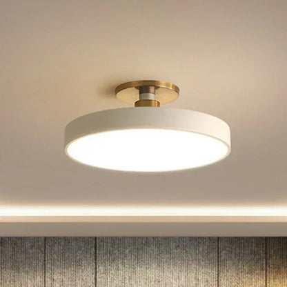 Rund LED-loftslampe, moderne planmonteret design til soveværelse og stue