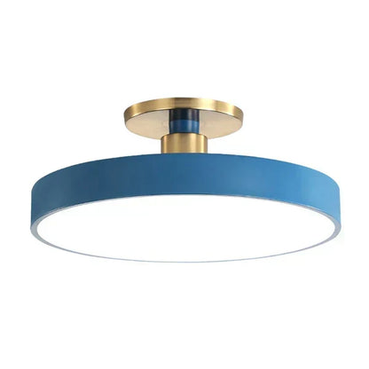 Rund LED-loftslampe, moderne planmonteret design til soveværelse og stue