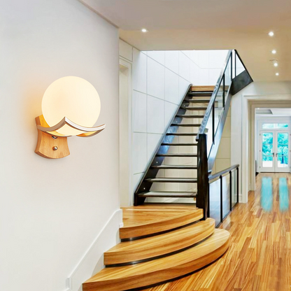 Round Wall Light Soft Ambient Glow Open Frame Design