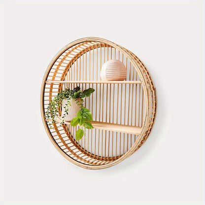 Round Wall Shelf Modern Floating Storage Display Shelf