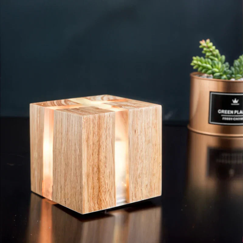 Rustic Crackle Texture Table Lamp Modern Decorative Bedside Lamp Warm Ambient Lighting