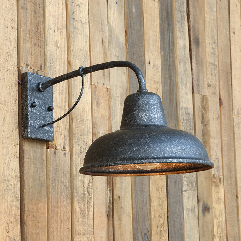 Applique da parete per esterni in stile rustico industriale, per portico e patio, attacco E26