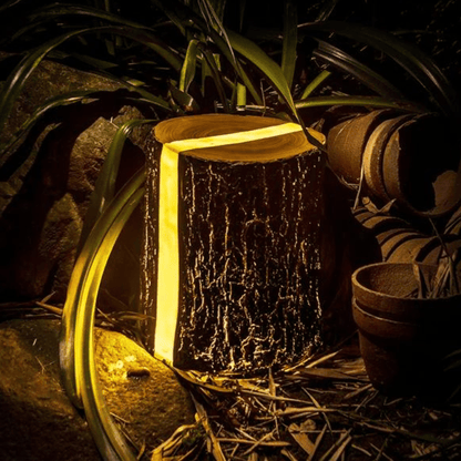 Rustic Wooden LED Garden Lamp Outdoor Decorative Landscape Light Warm Ambient Pathway Lighting