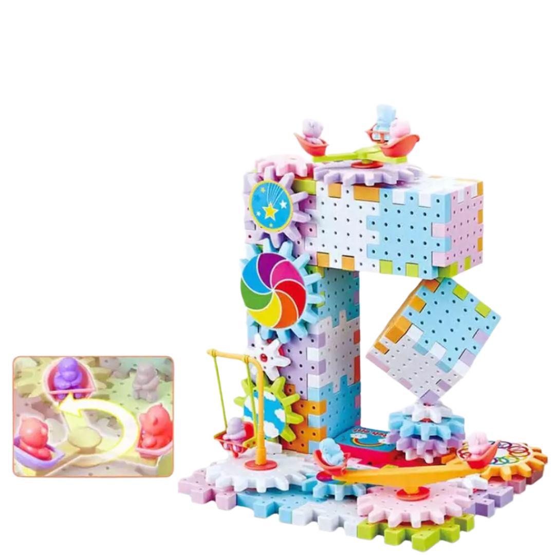 STEM Gear Building Blocks Set for Kids Educational Mechanical Construction Toy
