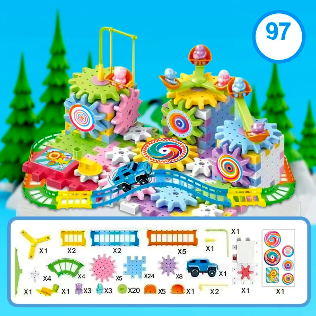 STEM Gear Building Blocks Set for Kids Educational Mechanical Construction Toy