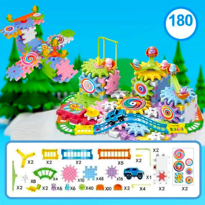 STEM Gear Building Blocks Set for Kids Educational Mechanical Construction Toy