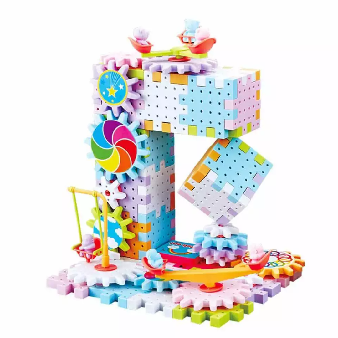STEM Gear Building Blocks Set for Kids Educational Mechanical Construction Toy