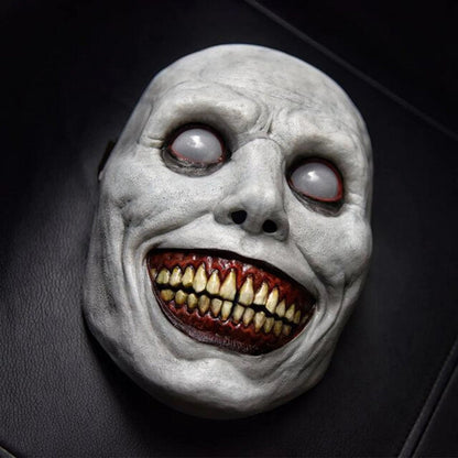 Maschera da demone spaventoso con cappuccio per Halloween, integrale, costume da cosplay per festival