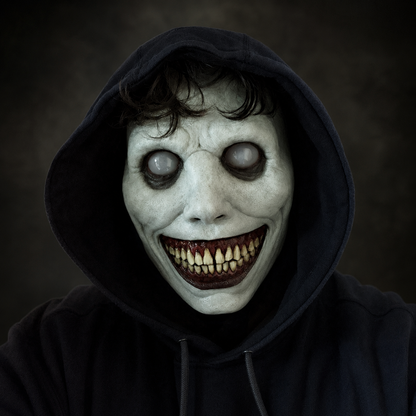 Maschera da demone spaventoso con cappuccio per Halloween, integrale, costume da cosplay per festival
