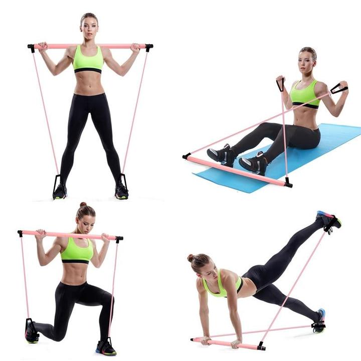 SculptFit Pilates Power Bar Portable Full Body Resistance Training Bar for Home Workouts
