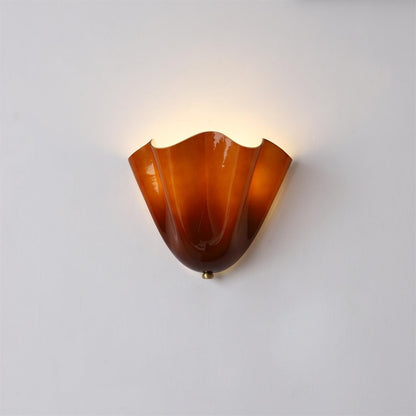 Sculptural Wall Light Glass Metal E14 Warm Glow Modern Interior