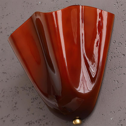 Sculptural Wall Light Glass Metal E14 Warm Glow Modern Interior