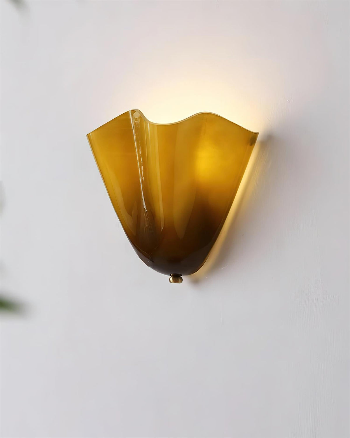 Sculptural Wall Light Glass Metal E14 Warm Glow Modern Interior