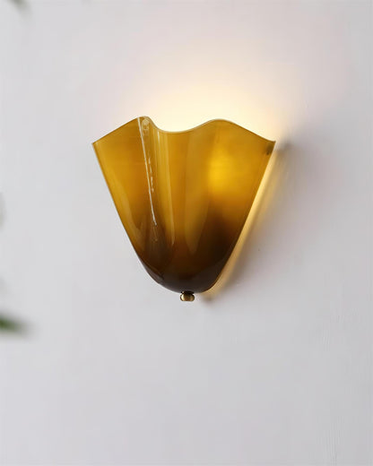 Sculptural Wall Light Glass Metal E14 Warm Glow Modern Interior