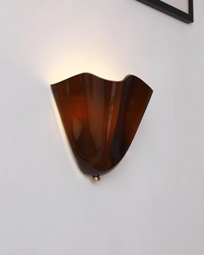 Sculptural Wall Light Glass Metal E14 Warm Glow Modern Interior