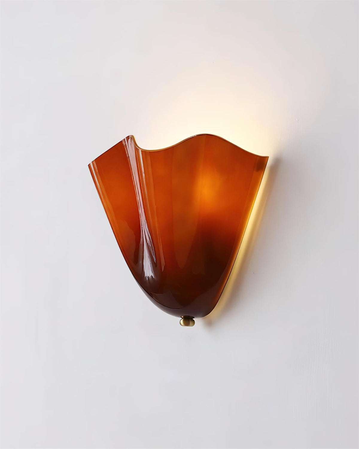 Sculptural Wall Light Glass Metal E14 Warm Glow Modern Interior