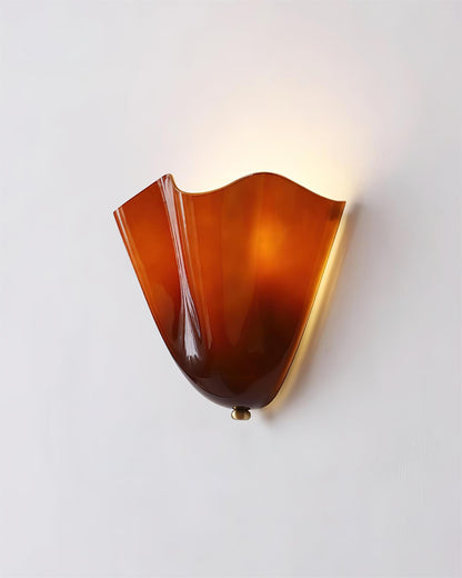 Sculptural Wall Light Glass Metal E14 Warm Glow Modern Interior