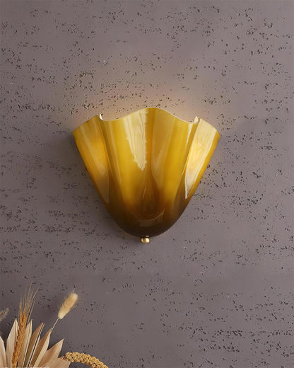 Sculptural Wall Light Glass Metal E14 Warm Glow Modern Interior