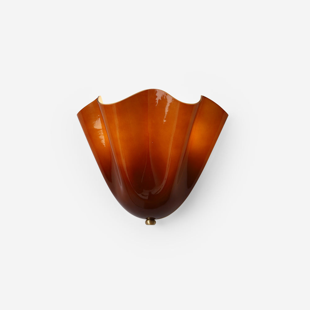 Sculptural Wall Light Glass Metal E14 Warm Glow Modern Interior