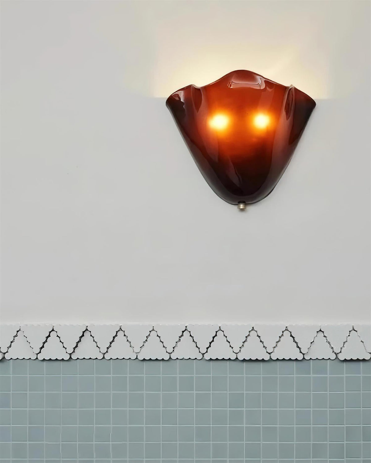 Sculptural Wall Light Glass Metal E14 Warm Glow Modern Interior