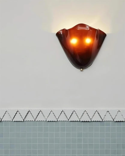 Sculptural Wall Light Glass Metal E14 Warm Glow Modern Interior