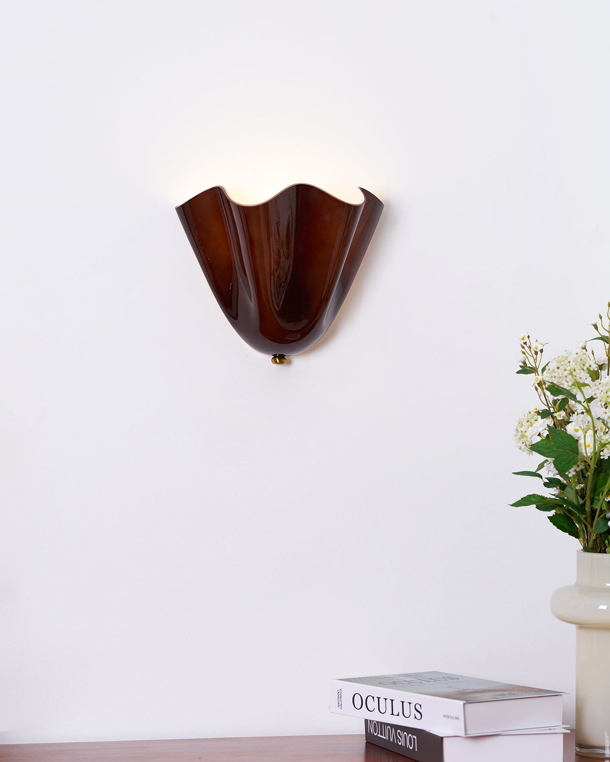 Sculptural Wall Light Glass Metal E14 Warm Glow Modern Interior