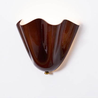 Sculptural Wall Light Glass Metal E14 Warm Glow Modern Interior
