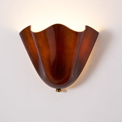 Sculptural Wall Light Glass Metal E14 Warm Glow Modern Interior