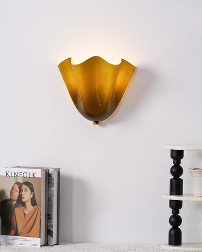 Sculptural Wall Light Glass Metal E14 Warm Glow Modern Interior