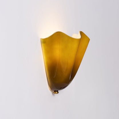 Sculptural Wall Light Glass Metal E14 Warm Glow Modern Interior
