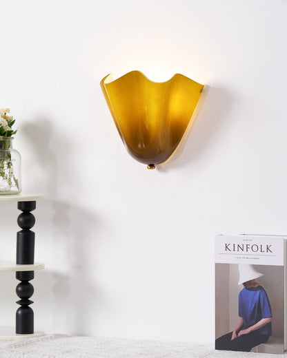 Sculptural Wall Light Glass Metal E14 Warm Glow Modern Interior
