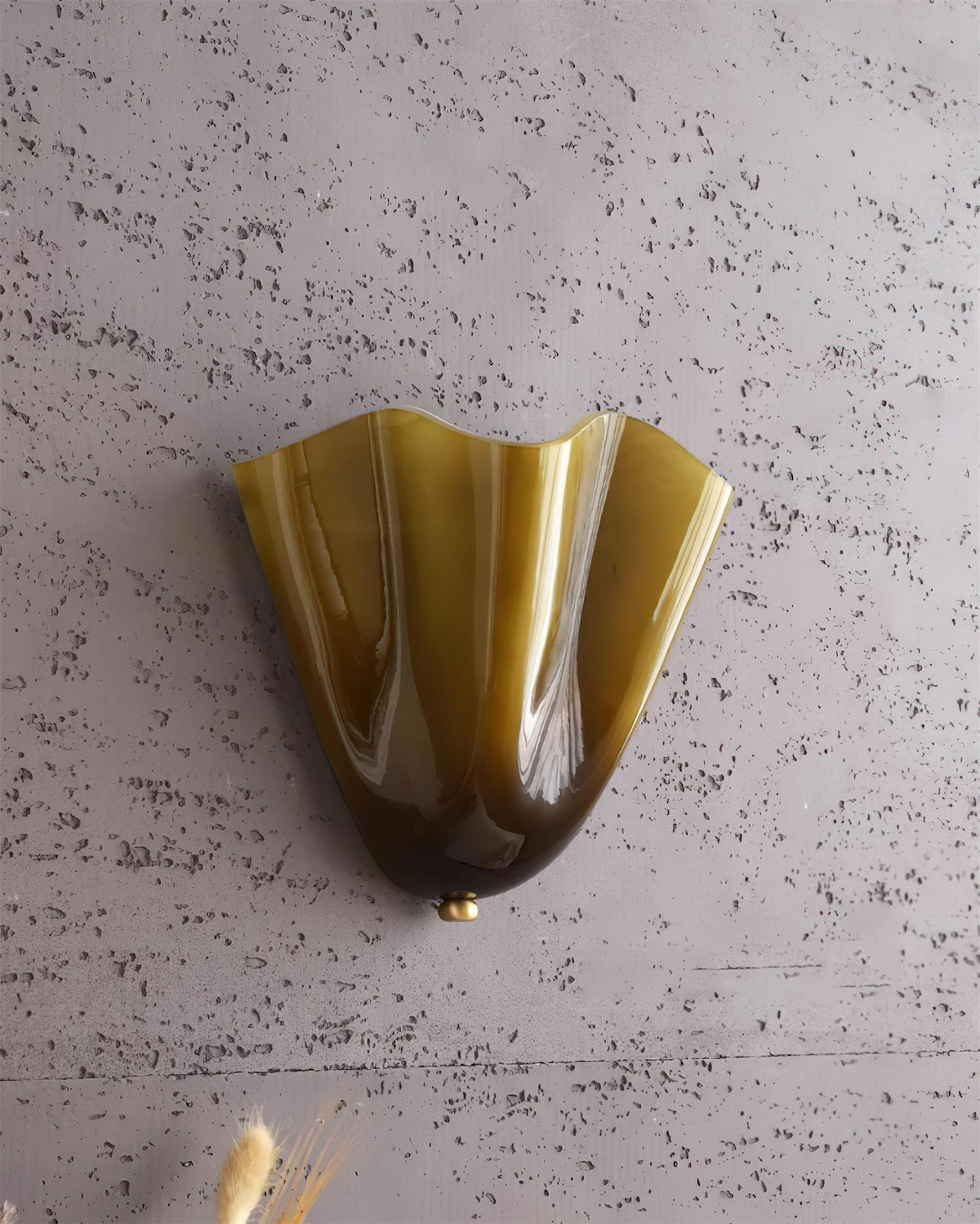Sculptural Wall Light Glass Metal E14 Warm Glow Modern Interior