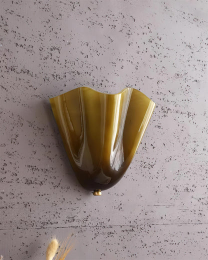 Sculptural Wall Light Glass Metal E14 Warm Glow Modern Interior